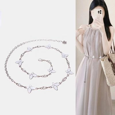 Dripping Butterfly Pendant Waist Chain Sweet Fashion Versatile Necklace Light Luxury Premium Exquisite Temperament Waist Jewelry Women