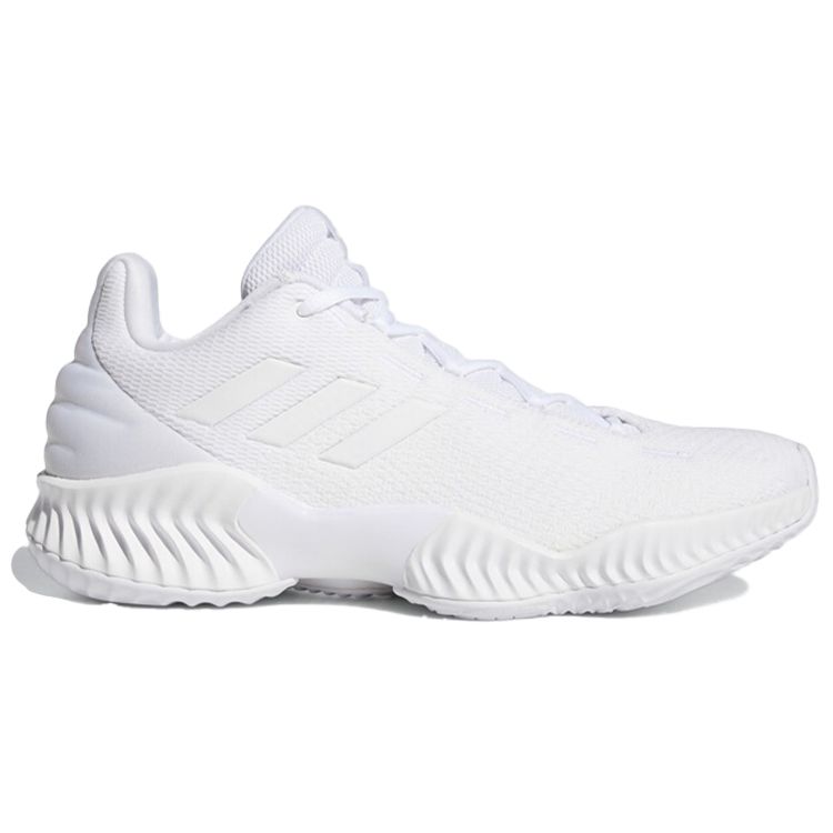 Adidas Pro Bounce 2018 Low Sports Comfort Shock Absorption Non-Slip Low-Top Basketball Shoes Men Sneakers White FW0903