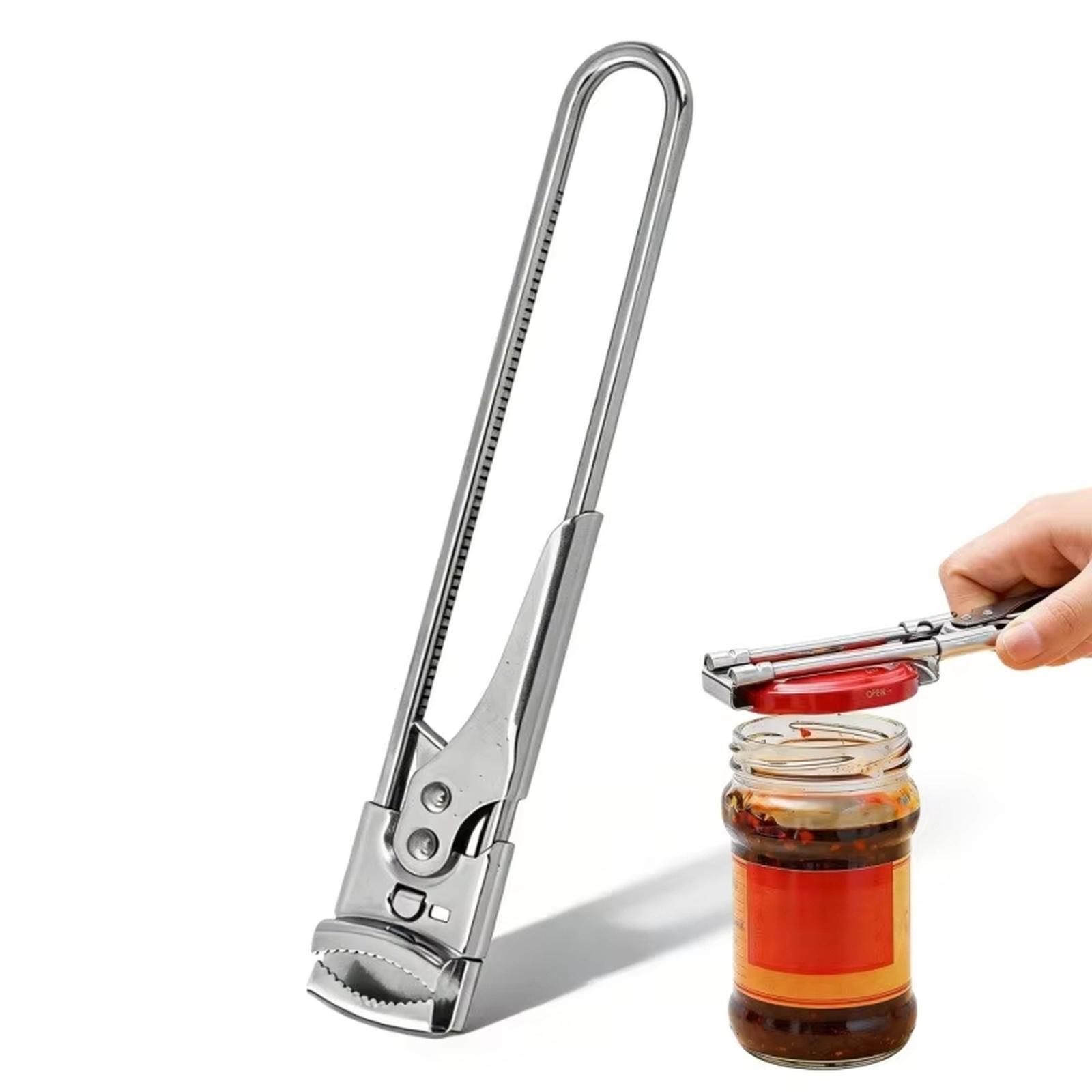 

Adjustable Stainless Steel Jar Opener Bottle Lid Opener for Home Hotel Bar one size срібний