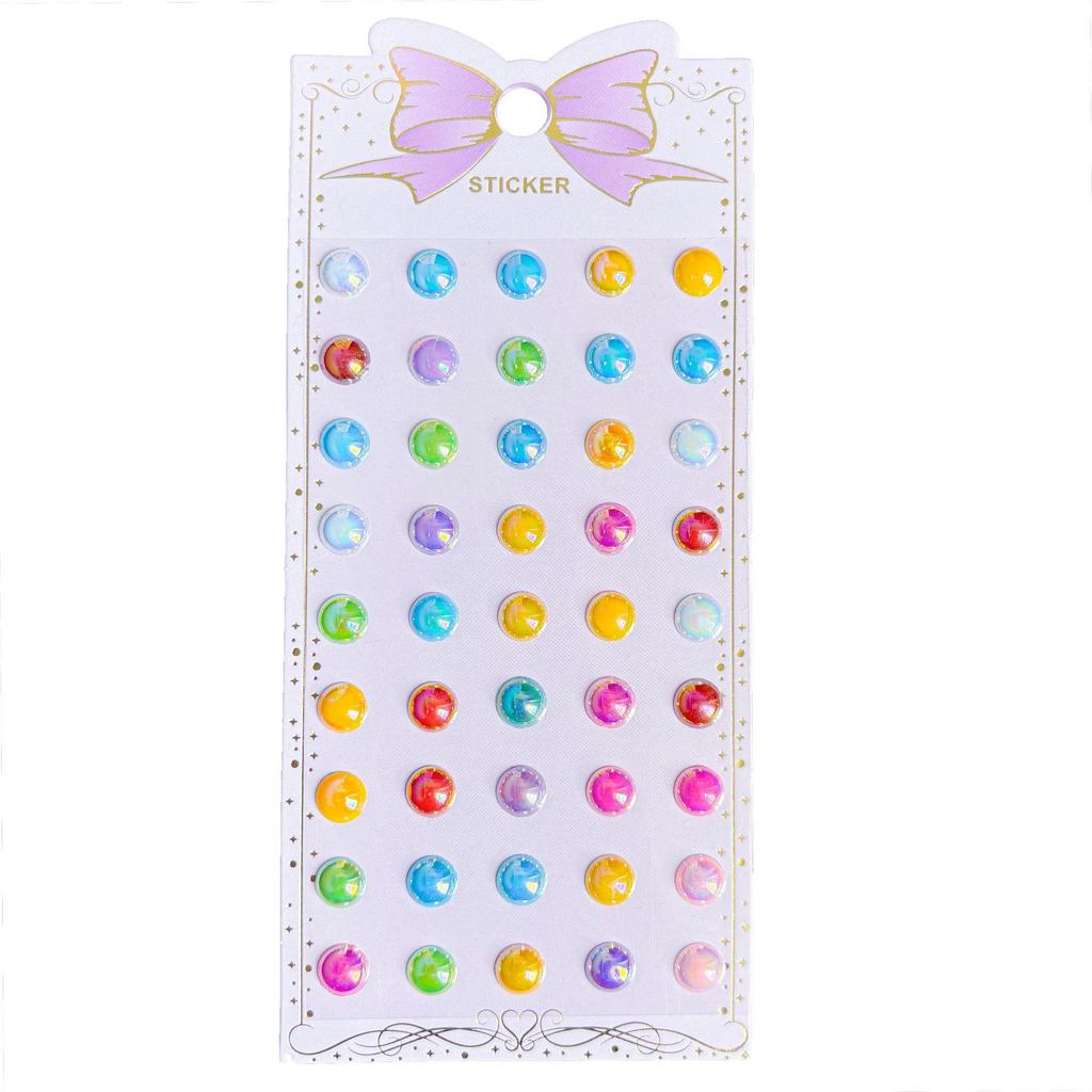 Children's DIY Gem Crystal Stickers - Handmade Diamond Shapes for Girl's Makeup and Decoration