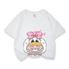 Cartoon Graphic Labubu Kids Adult Printed T-shirt Summer Men and Women's Fashion Outdoor Girl Short Sleeved T-shirt Top Pullover