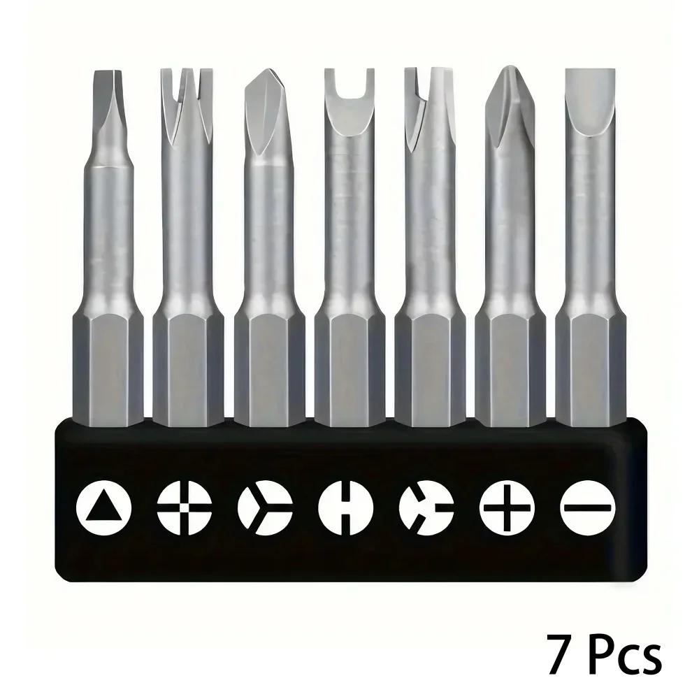 13/7/5 Adet 50mm Özel Tornavida Ucu Seti Y Tipi Üçgen Çapraz 3 Noktalı Tornavida Alet Aksesuarları