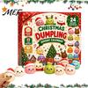 Christmas Surprise Gift Set Advent Calendar with Squeeze Toys, Cute Silicone Dumpling Figures, Countdown Stress Relief Sensory Fidget Toys for