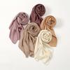 Grande tamanho Silkly Stain Scarf Mulheres Plain Foulard Femme Luxo Hijab Longo Bandana Vestido de Festa À Noite Xales e Wraps