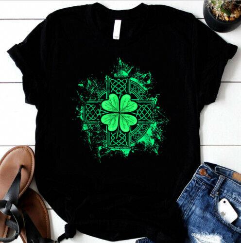 

Футболка унисекс с кельтским узлом, ирландским трилистником, трехлистным клевером и Днем Святого Патрика