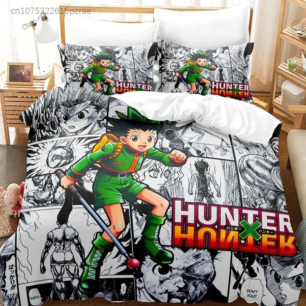 Nwe Hunter X Hunter Bedding Set Single Twin Full Queen King Size Bed Linens Aldult Kids Home Decor Duvet Cover Gift