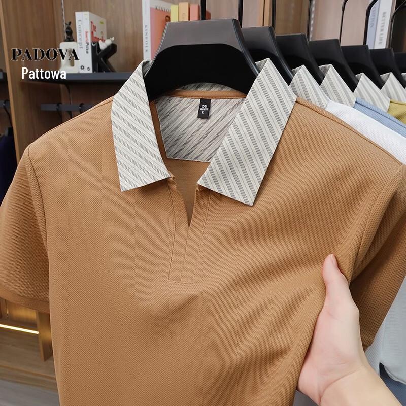 Мужская летняя рубашка-поло в стиле business casual 4XL