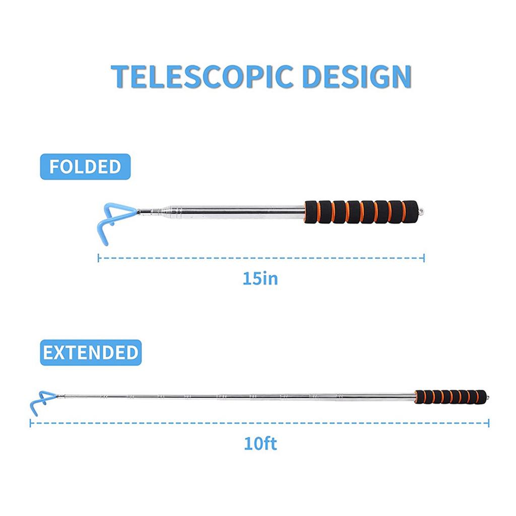 Buy 2X Disc Golf Retriever Disc Golf Grabber 10 Feet Portable