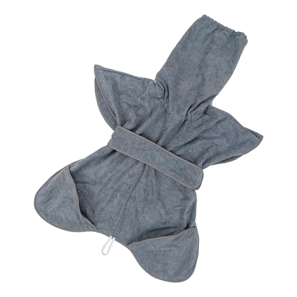 Soft Absorbent Pet Bathrobe for Medium To Large Dogs Quick Drying Towel Fabric Adjustable Belt