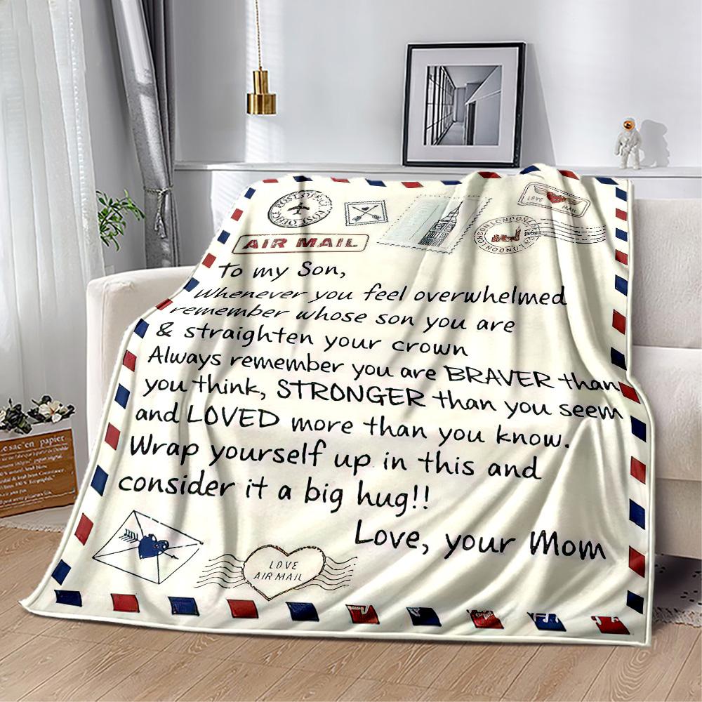 Love Letter To Son Blankets are suitable for living rooms,making them an ideal choice for outdoor travel and gifts.