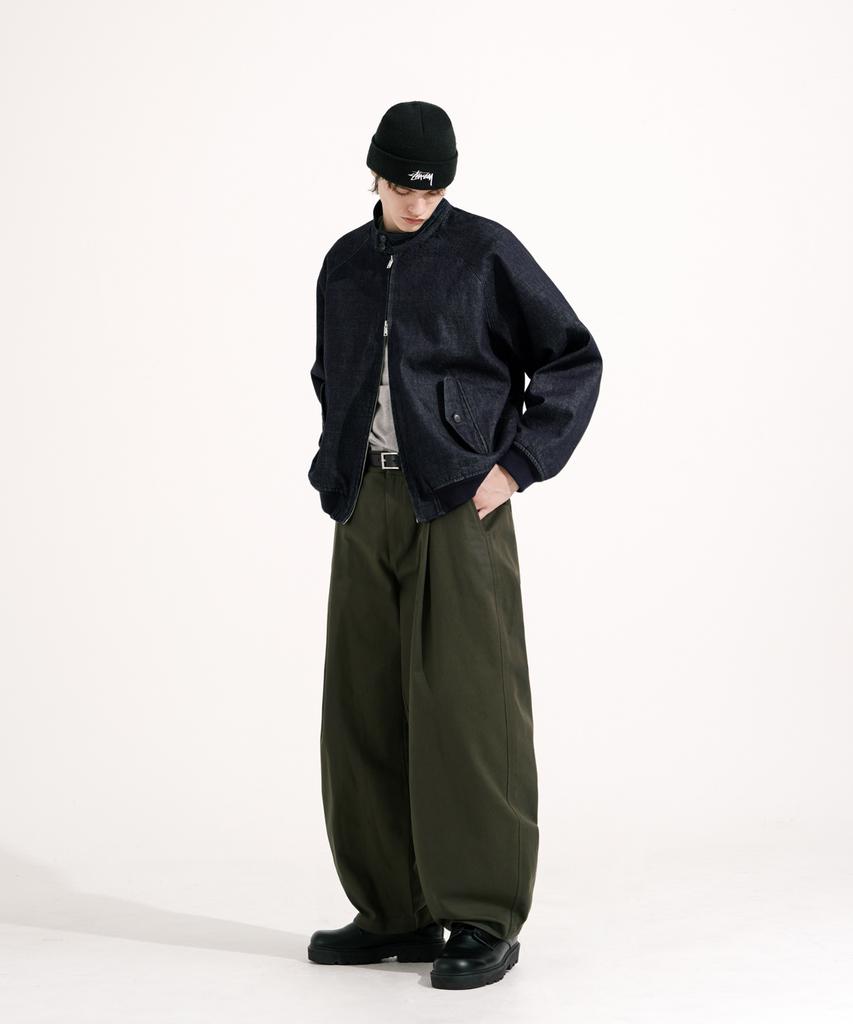 EZKATON Chino Balloon Wide Pants Khaki Mmlp6858