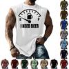 Men's Loose Fit Sleeveless Tank Top Casual Streetwear Printed Muscle Shirt Summer Outdoor Sportswear