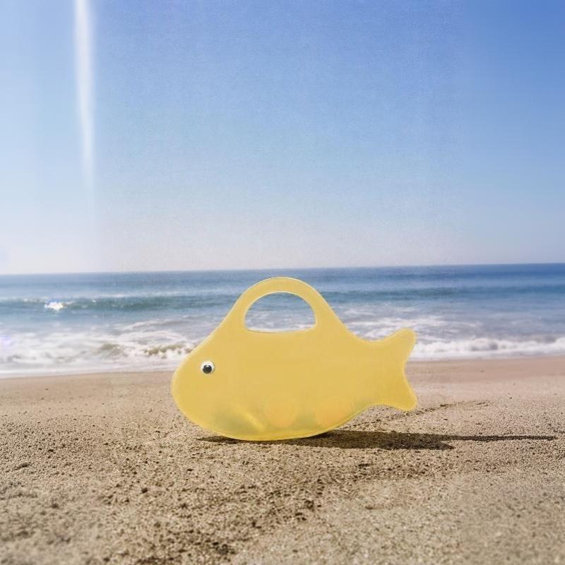 Waterproof Cartoon Fish Shape PVC Jelly Tote Bag Transparent Colorful Handbag for Concert Stadium Use