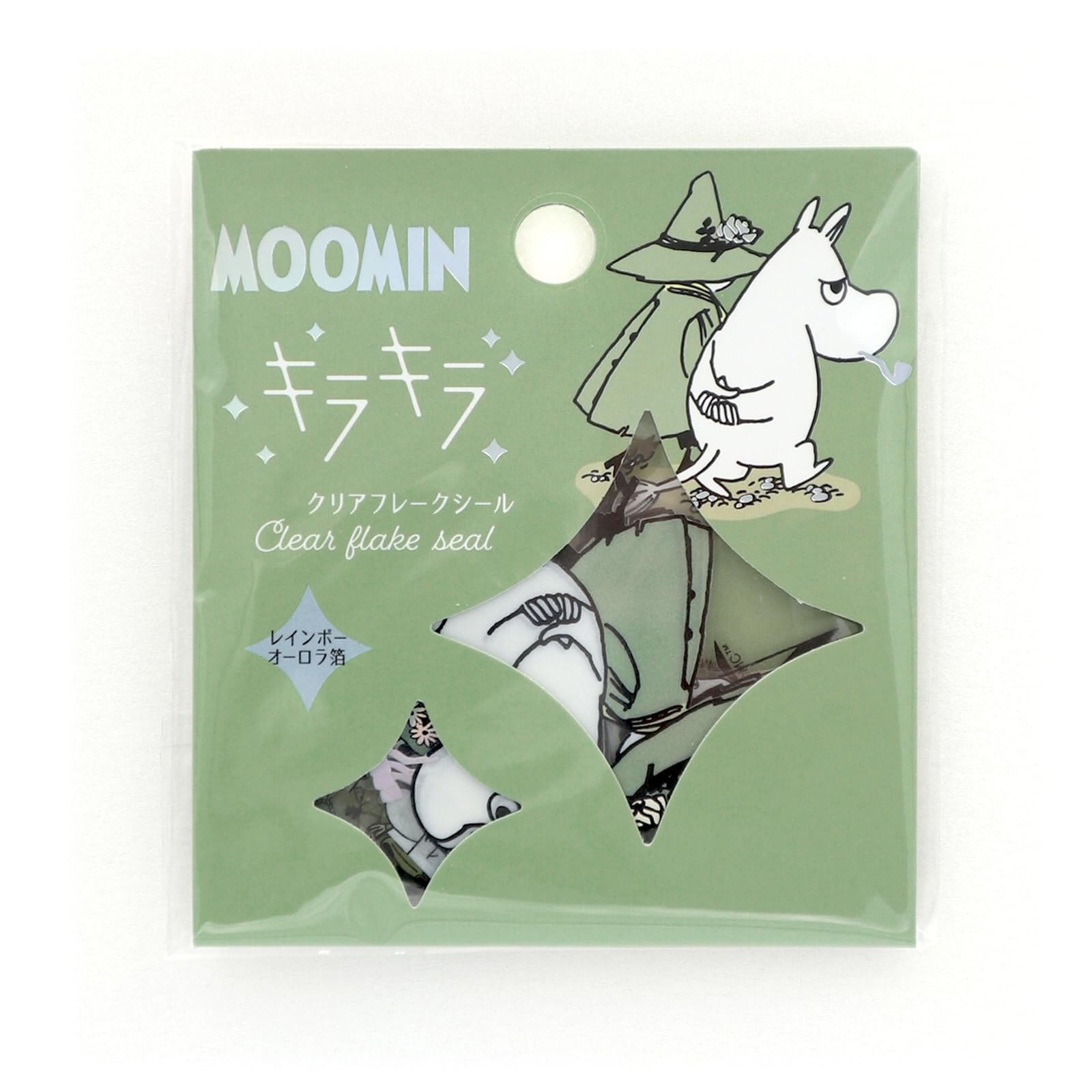 

World Craft Moomin Блестки-хлопья Аврора Муми-тролль и наклейки, Фольга, Снусмумрик, MOKFS-111
