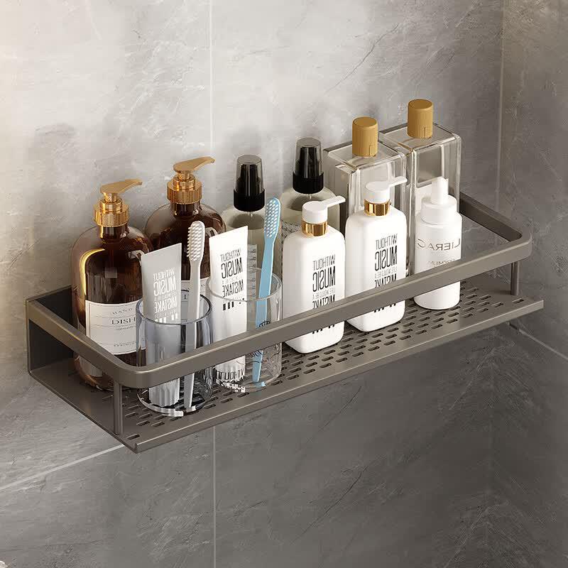 Huxiansen Punch-Free Aluminum Bathroom Shelf