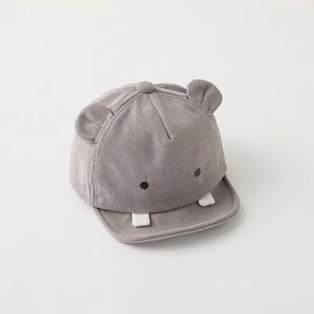 Cute Animal Baby Baseball Hat Solid Color Kids Sun Hats Cartoon Infant Peaked Cap Outdoor