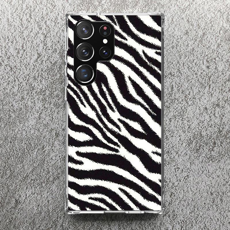 Zebra Stripe Print Soft Case for Samsung Galaxy S25 S24 S23 S22 Ultra S21 Plus S20 FE Phone Shell S10 + Pattern Cover Print Soft