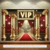 2D flat surface, 1-piece single-color red carpet welcome banner, suitable for indoor/outdoor celebrations