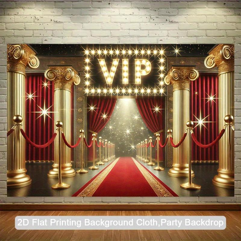 2D flat surface, 1-piece single-color red carpet welcome banner, suitable for indoor/outdoor celebrations