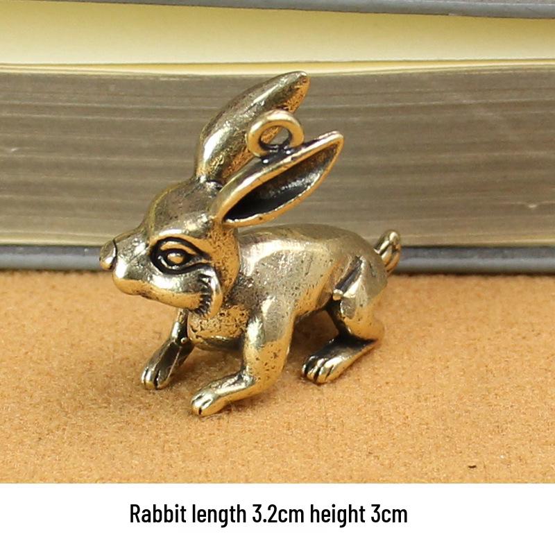 Year of the Rabbit 3D Zodiac Keychain Pendant - Dragon, Tiger, Snake, Horse Car Accessory