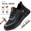 Men's Steel Toe Cap Safety Shoes: Breathable, Anti-Smash, Anti-Puncture, and Wear-Resistant for Cross-Border Labor Protection.