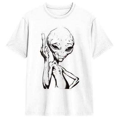 Unisex Tshirt Ufo We Come In Space Alien Funny Pure Cotton Tee Shirt Short Sleeve T Shirt O Neck Tops Unique