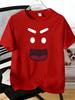 Unisexs Tee Bold Angry Expression Face Graphic Print Cotton Short Sleeve Male Casual Streetwear Outdoor Daily Basic Fashion Tops
