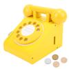 Kindersimulation Telefon Rosa Altmodisch Drehbarer Wählscheibenapparat Retro Design Holzsimulation Retro Wählscheiben Telefon