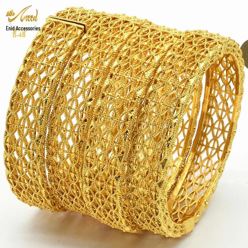 Επιχρυσωμένο Κράμα Νυφικό Βραχιόλι - Ινδικό Ντουμπάι Πολυτελές Στυλ