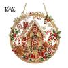 Innovative Holiday Gifts for Relatives Christmas Hanging Diamond Art Ornament, 2D Acrylic Pearl Painting Ornaments Tree Pattern Suncatcher,