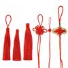 Small Chinese Knot Pendant DIY Tassel - Festive Red 6/8 Plate Hanging Ornament
