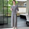 2026 Stylish Chiffon Short-Sleeve T-Shirt Set for Mom: Fashionable Summer Wear for Middle-Aged and Elderly Women