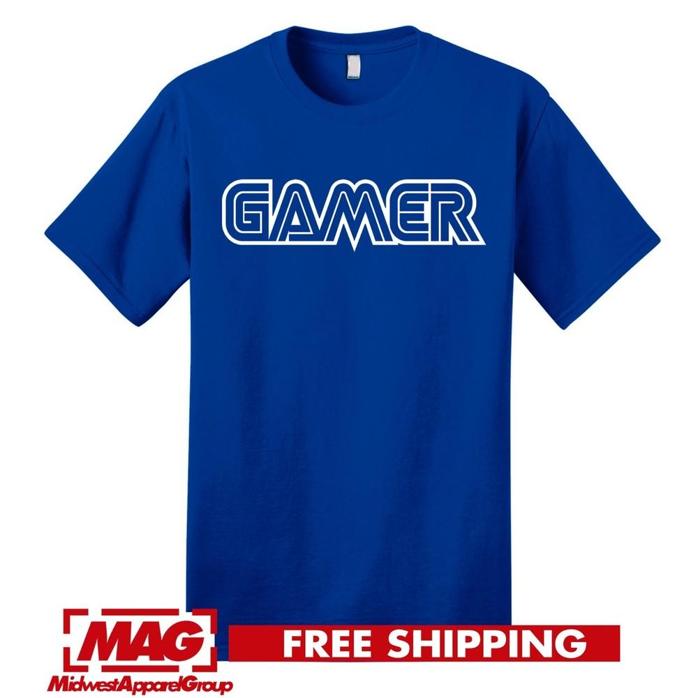 ИГРОВАЯ ФУТБОЛКА SEGA СИНЕГО ЦВЕТА Игровой Футболка Т-ширт Соник Ретро Игровая Консоль Бит Унисекс Футболка XXL