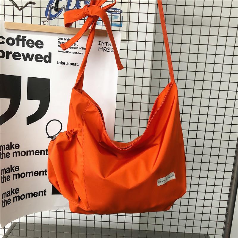 School Bag, Boys Messenger Bag, Large Capacity Casual Trendy Brand Shoulder Bag, Women's Nylon College Student Couple Mailman Bag