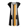 Womens Summer Dress Ruffle Sleeve V Neck Short Dresses Fashion Casual Flowy A Line Swing Sundress With Pocket