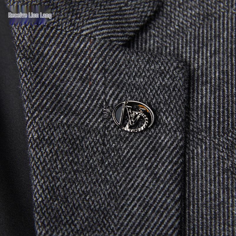 Men's Slim-Fit Wool Blend Business Suit Jacket