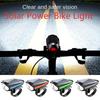 Solar Rechargeable Bicycle Headlight 250 Lumens Bike Horn Alarm  for Outdoor Riding