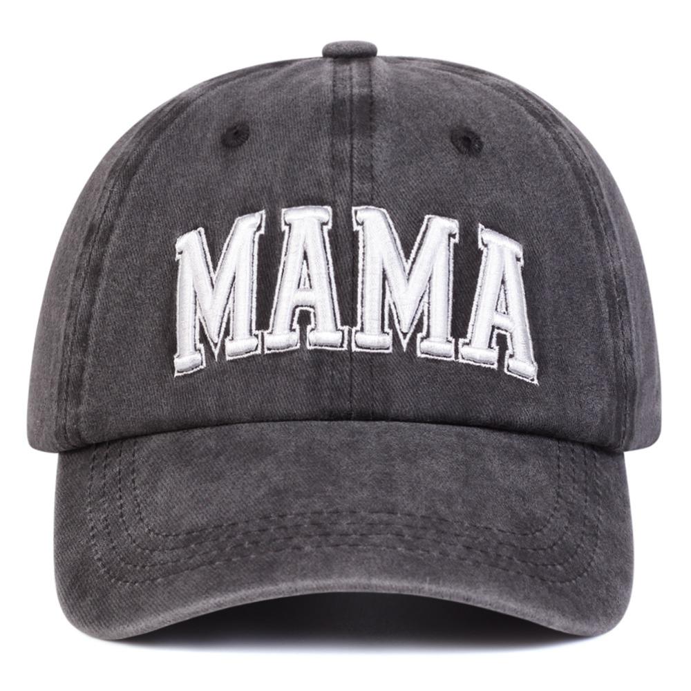 Fashion Washed Cotton MAMA MINI Embroidery Caps Vintage Breathable Parent-Unisex Baseball Hats Adjustable Baseball Cap