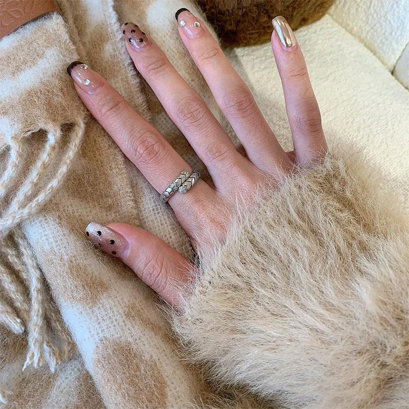 Stylish Geometric Open Ring With Dazzling Zircon Stone And Elegant Pearl For Women