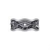 Inel retro Horus Demon Eye pentru bărbați, culoare argintie, punk gotic, reglabil, inel deschis, lucrat manual, rock, unisex, bijuterii, accesorii cadou