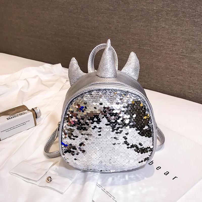 glitter unicorn mini backpack Justice Clear Holographic  Roll me in fairydust and call me a unicorn Silver Sequin Small Backpack Buy