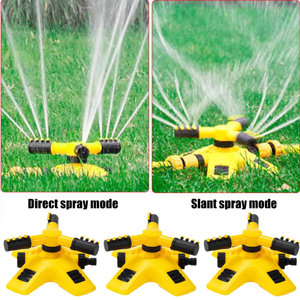 360° Automatic Rotating Sprinkler Three-way Garden Nursery Irrigation Sprinkler Waterer For Yard Lawn Irrigation Accessories