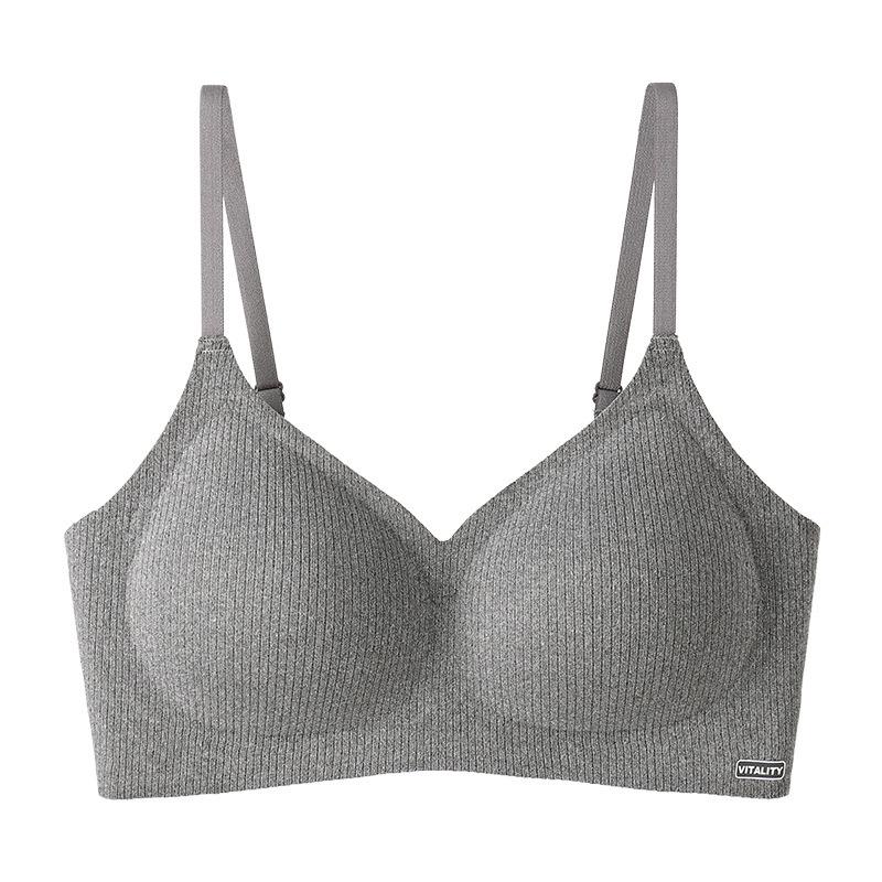 Traceless Underwear Women's Small Breasts Gather and Show Large Integrated Fixed Cup, Double Breasts Are Closed, Anti-sagging, Upper Support