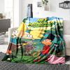 Adventure Jungle Flannel Blanket Super Soft Warm Cozy Blanket For Sofa Bed Office Travel Allseason Home Decor Gift