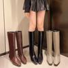Fashion Square Toe Block Heel Thigh Boots Women's 2025 New Fall Vintage Versatile Tall Boots