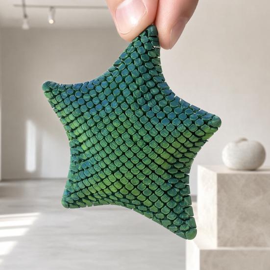 3D Printed Starfish Fidget Toy, Compact Palm-Sized Stress Relief Squishy Puzzle Toy, Flexible Durable Handheld Desk Decor Gift for Kids Adults