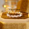 Cute Female White Pink Zircon Stone Ring Vintage Rose Gold Color Wedding Jewelry for Women