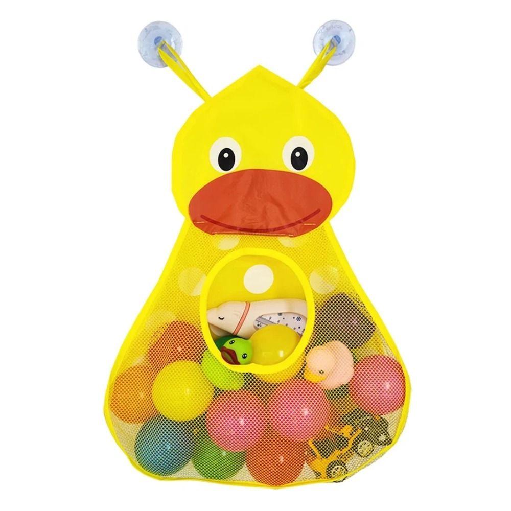 With Suction Cup Frog Mesh Net Bag Hanging Bath Game Bag Kid Basket Bathroom Organizer  Doll