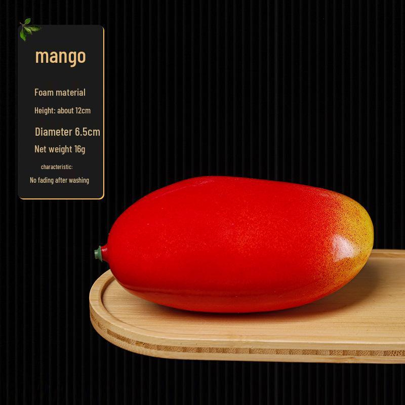 Modelli di Frutta e Verdura in Schiuma: Mele Finte Realistiche, Manghi, Arance, Banane per Decorazione e Oggetti di Scena Educativi.