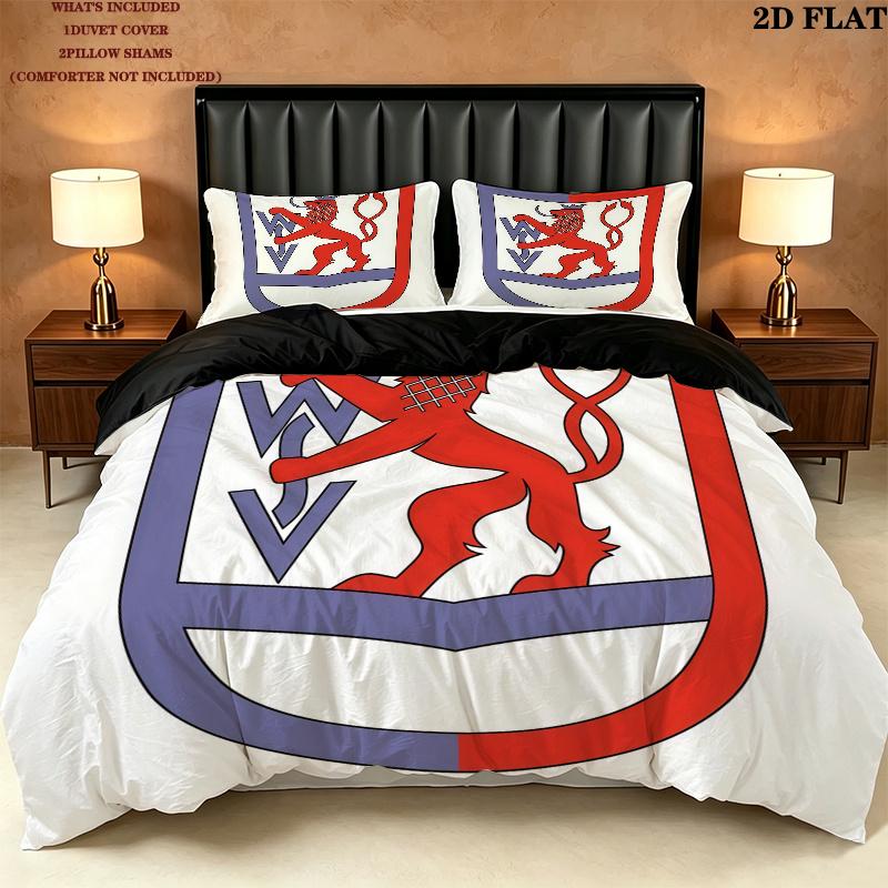 Wuppertaler Sv Bettwäsche Steppdecke Set Bettbezug Kissenbezug Heimdekoration Geburtstagsgeschenk (1 Bettbezug + 2 Kissenbezüge, ohne Füllung)